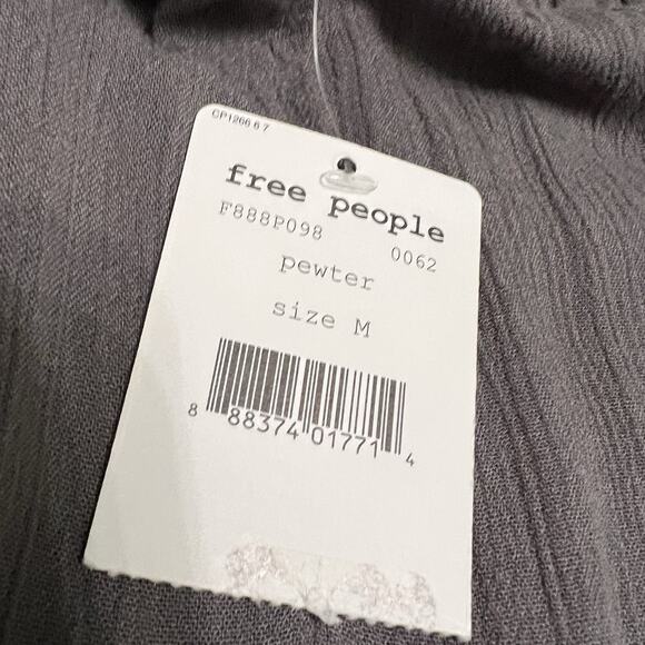 Free People M Pewter Lightweight Pants Casual Soft Comfy - Picture 4 of 7